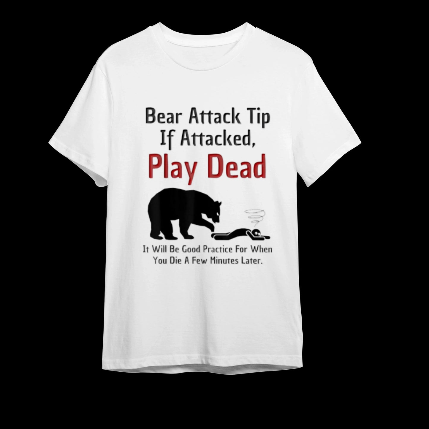 "Ayı Saldırısından Kurtulanlar Kulübü" Mizahi Doğa Tişörtü - B-Shirt - Tişört Tasarım Atölyesi