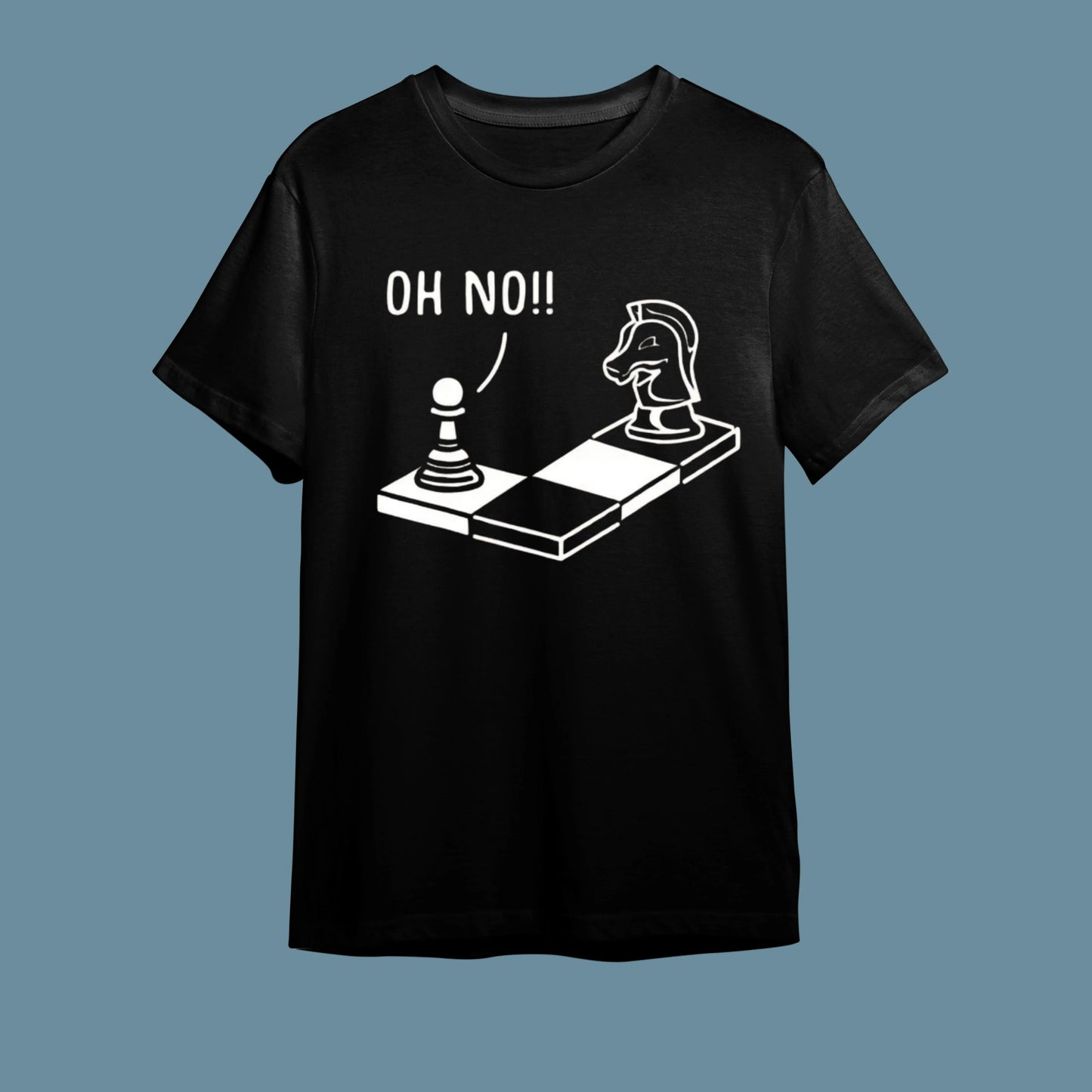 Knightmare - At Hamlesi Kabusu" Satranç Mizah Tişörtü - B-Shirt - Tişört Tasarım Atölyesi