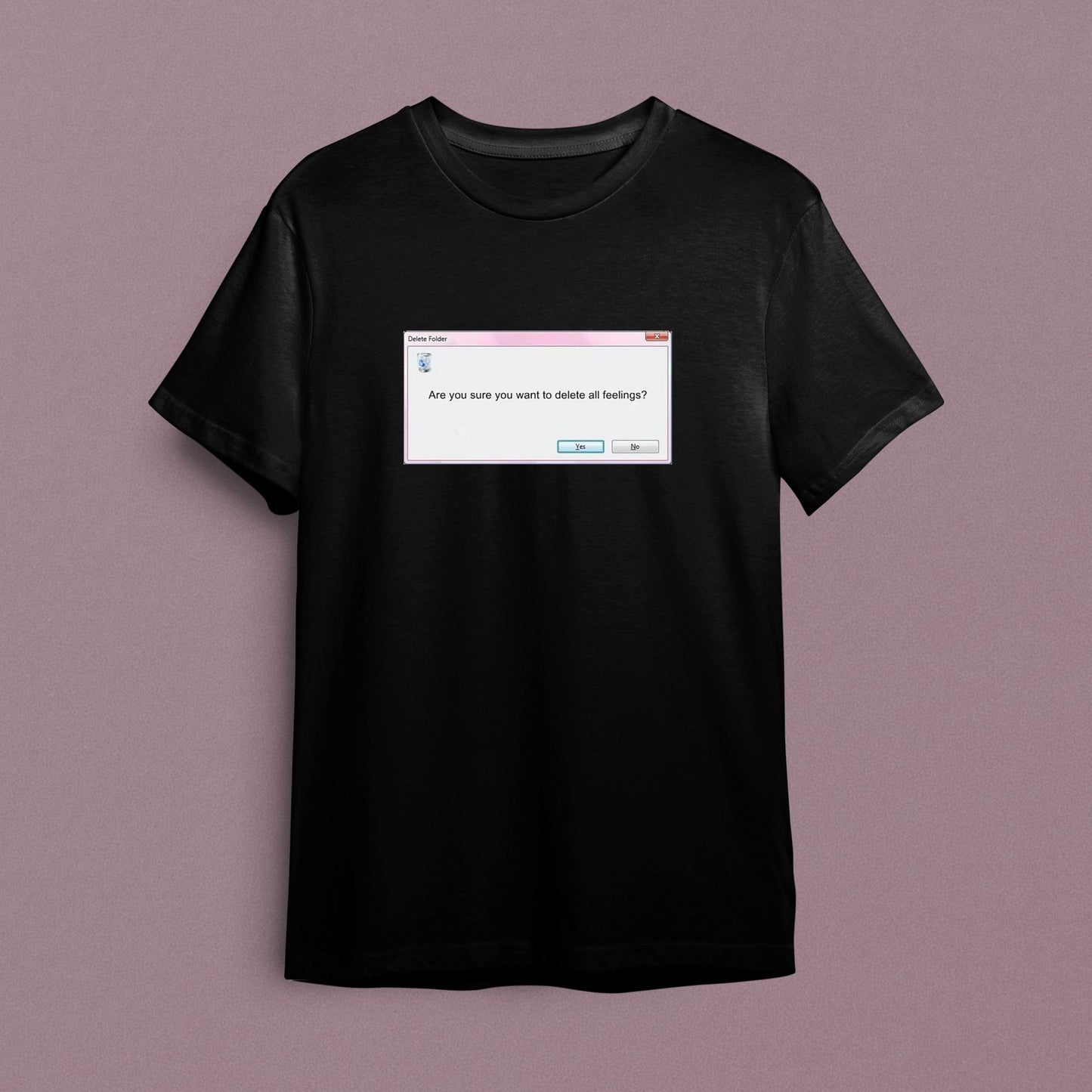 "Delete All Feelings? - Duyguları Sil" Windows Mizahı Tişörtü - B-Shirt - Tişört Tasarım Atölyesi