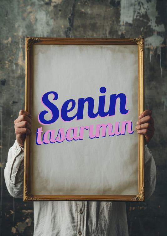"Bi' TEK SENDE VAR" Kişiye Özel Eşsiz Tasarım Tişörtü - B-Shirt - Tişört Tasarım Atölyesi