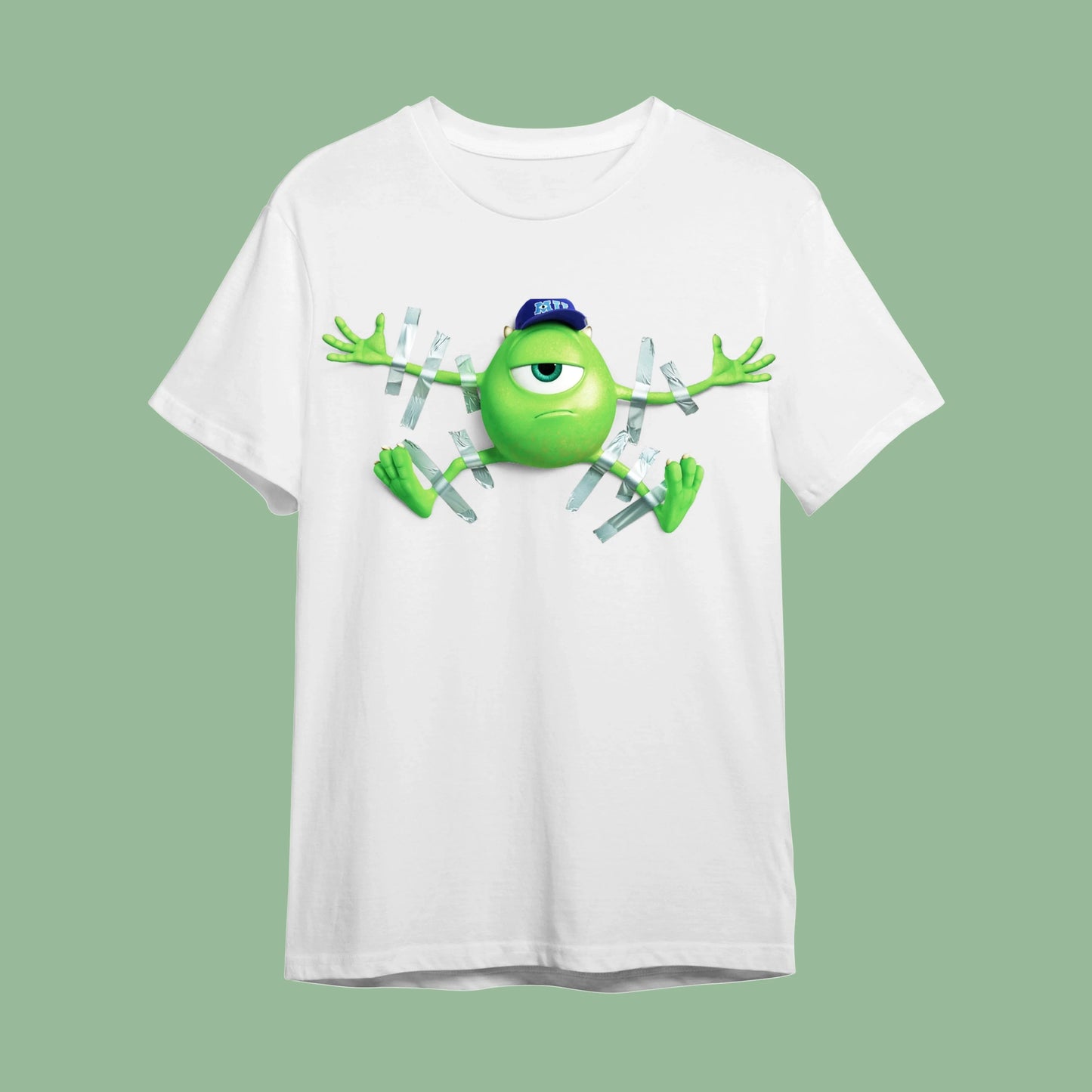 "Mike Wazowski - Bantlanmış Kahkaha" Pixar İlhamlı Mizah Tişörtü - B-Shirt - Tişört Tasarım Atölyesi
