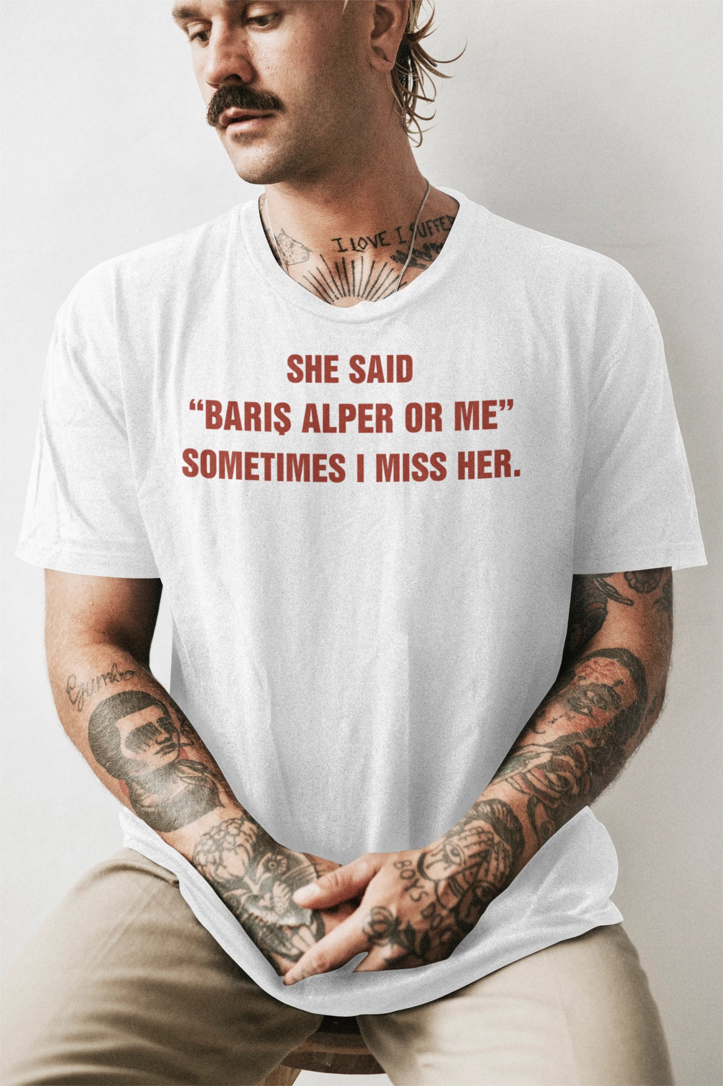 "BARIŞ ALPER OR ME> Ex - Minimal Galatasaray Taraftar Tişörtü - B-Shirt - Tişört Tasarım Atölyesi