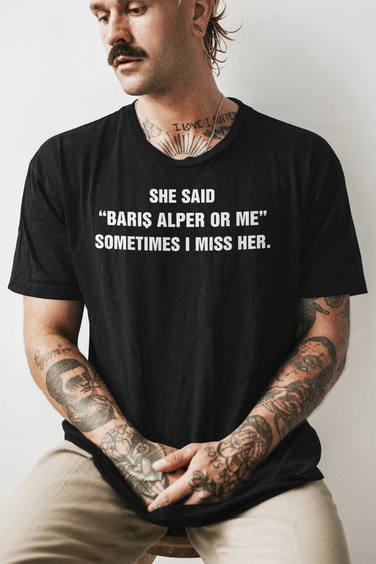 "BARIŞ ALPER OR ME> Ex - Minimal Galatasaray Taraftar Tişörtü - B-Shirt - Tişört Tasarım Atölyesi