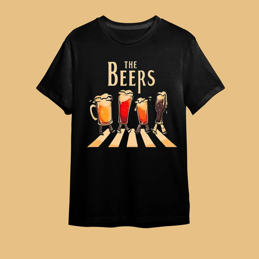 Abbey Cheers - The Beers Parodisi" Brit Rock Mizah Tişörtü - B-Shirt - Tişört Tasarım Atölyesi