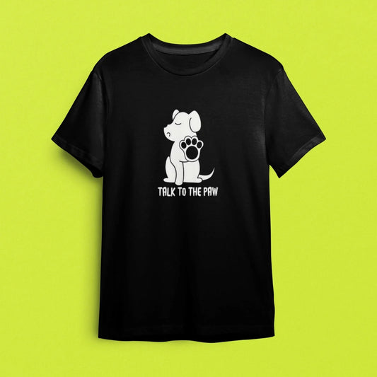 "Talk to the Paw - Patiyle Konuş" Minimalist Mizah Tişörtü - B-Shirt - Tişört Tasarım Atölyesi