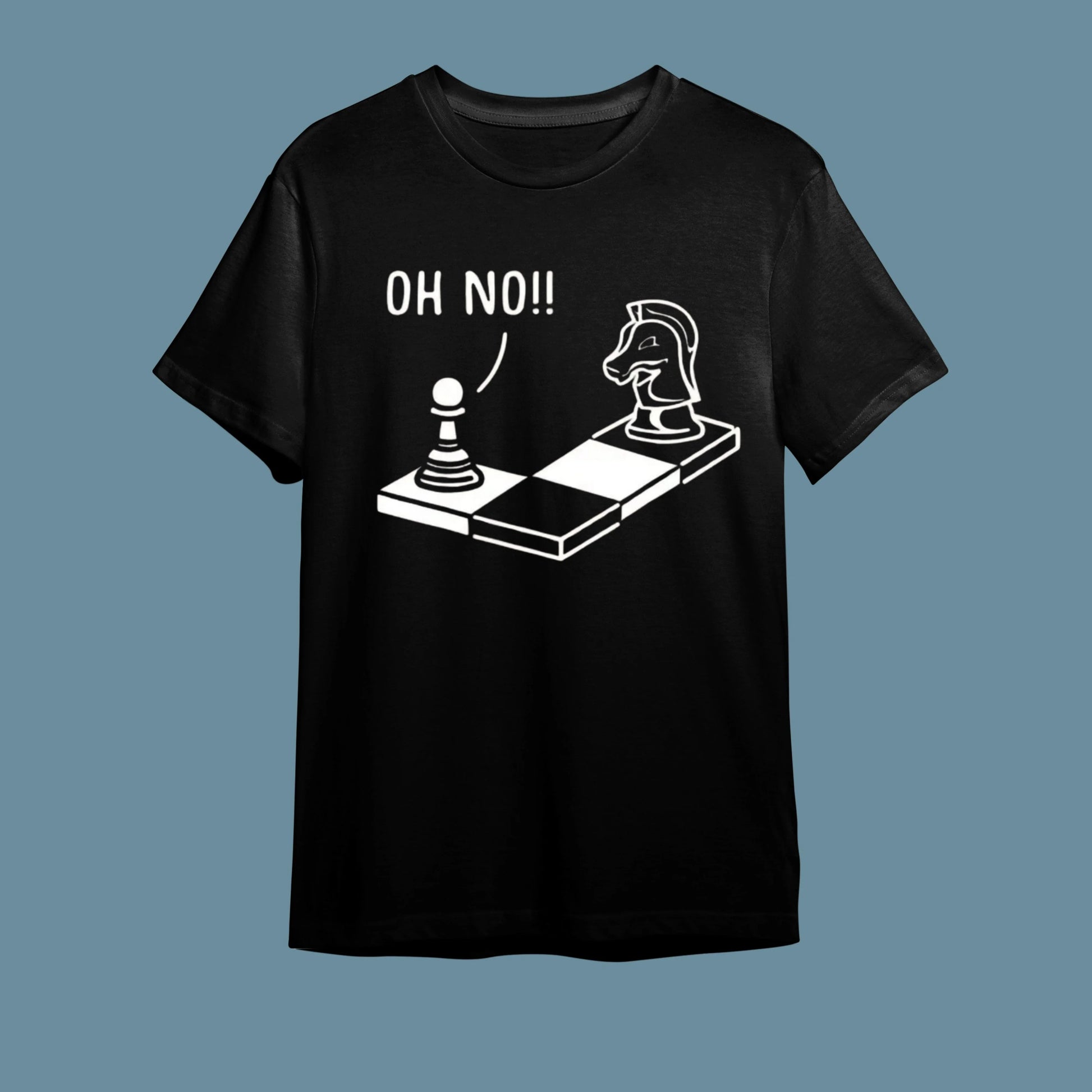 Knightmare - At Hamlesi Kabusu" Satranç Mizah Tişörtü - B-Shirt - Tişört Tasarım Atölyesi