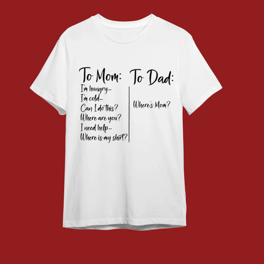 "Anne VS Baba" Aile Dinamikleri Mizah Tişörtü - B-Shirt - Tişört Tasarım Atölyesi
