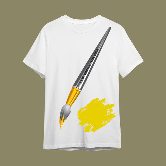 "Benim Fırçam, Benim Rengim - İsminle Sanatını Yarat" Kişiye Özel Tişört - B-Shirt - Tişört Tasarım Atölyesi