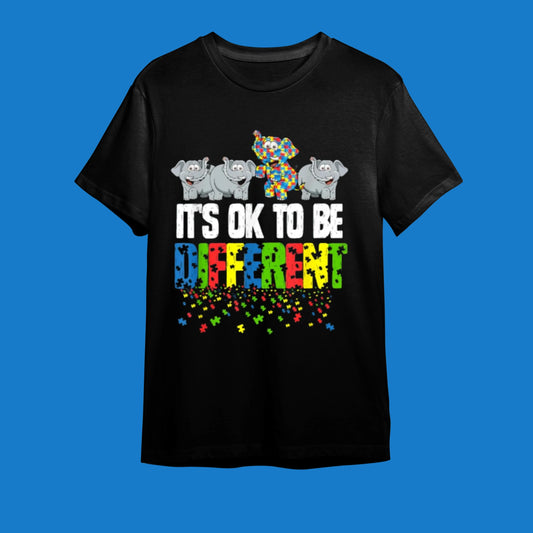 "It's OK To Be Different" Otizm Destek Tişörtü - B-Shirt - Tişört Tasarım Atölyesi