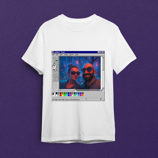 "Paint Terk - Kanvasın Senin!" Kişiye Özel Retro Tişört - B-Shirt - Tişört Tasarım Atölyesi