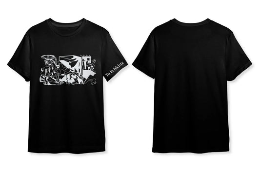 Picasso - Guernica / Tú Lo Hiciste" Işıltılı (Fosforlu) ve Anlamlı Sanat Tişörtü - B-Shirt - Tişört Tasarım Atölyesi