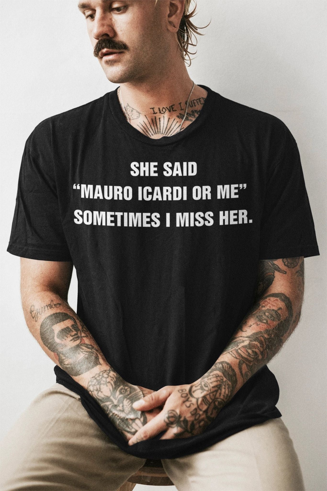 ICARDI OR ME > Ex GLOW Tee (Siyah • Karanlıkta Parlayan Fosforlu Tişört) - B-Shirt - Tişört Tasarım Atölyesi