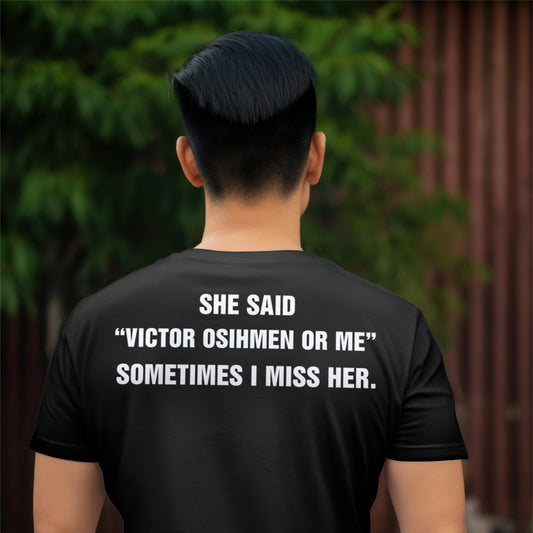"OSIMHEN OR ME> Ex - Minimal  Galatasaray Taraftar Tişörtü - B-Shirt - Tişört Tasarım Atölyesi