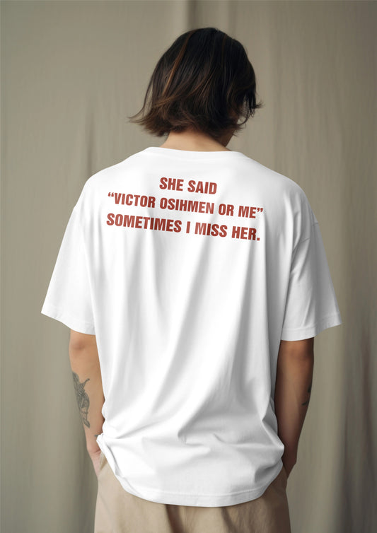 "OSIMHEN OR ME> Ex - Minimal  Galatasaray Taraftar Tişörtü - B-Shirt - Tişört Tasarım Atölyesi