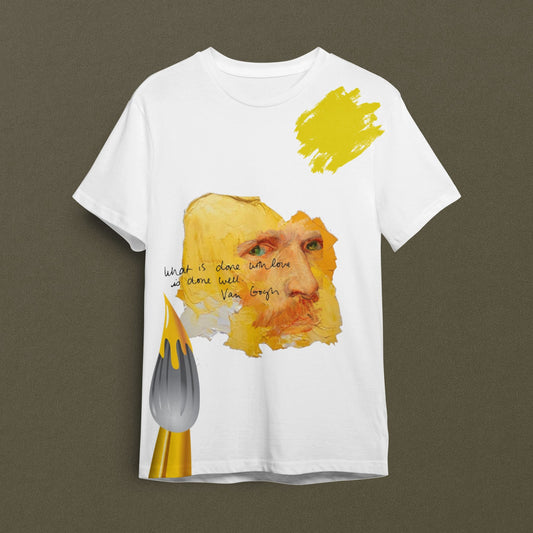 "Van Gogh - Sevgiyle Yapılan İş" Sanatsal İlham Tişörtü - B-Shirt - Tişört Tasarım Atölyesi