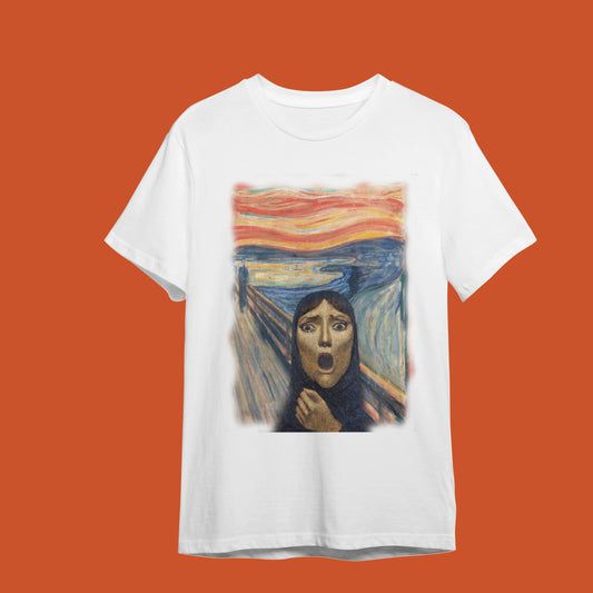 "Her Çığlık Aynı Değildir - Munch & İyem Buluşması" Sanatsal Çarpışma Tişörtü