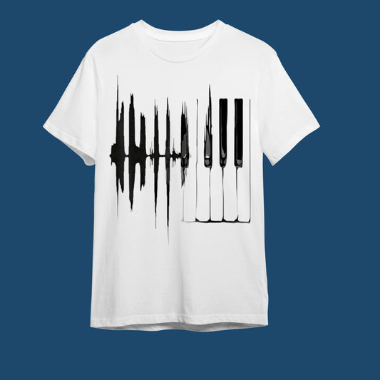 WaveKeys - Sesin Görsel Ritmi" Müzik ve Sanat Tişörtü