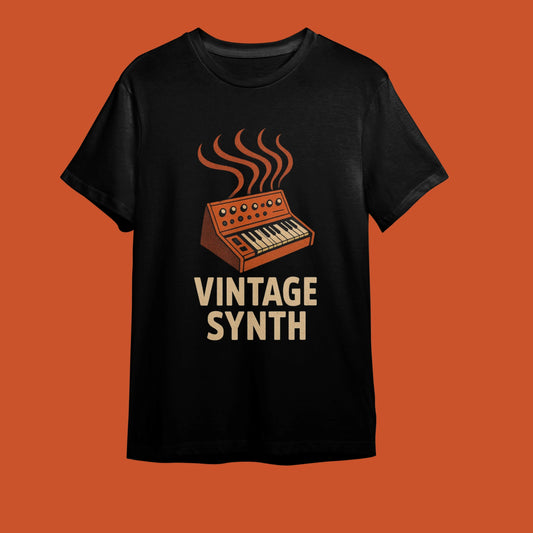 "Vintage Synth - Analog Titreşimler" Retro Müzik Tişörtü