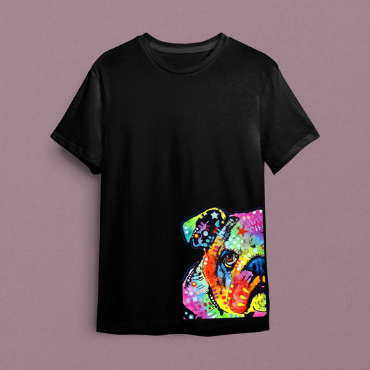 "Neon Bulldog - Sokak Sanatı Patlaması" Pop-Art Tişörtü