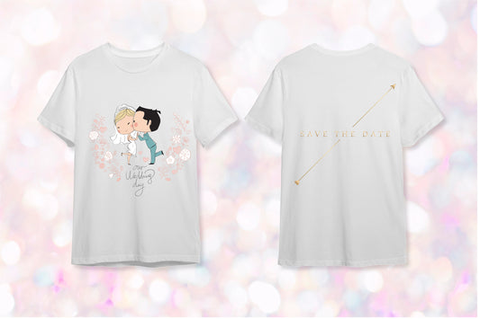 "Our Wedding Day" – Save-the-Date Romantik Çift Tişörtü