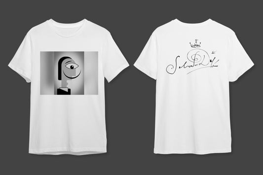 "Soyut Portre - Dalí İmzalı" Kübo-Fütüristik Sanat Tişörtü