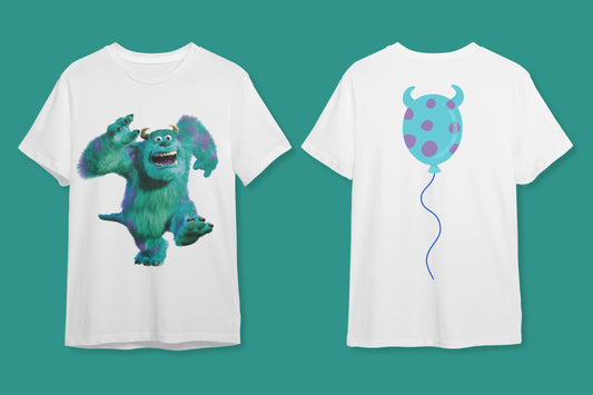 "Sulley ve Mike Balonu - Canavar Dostlar" Çift Yönlü Pixar Tişörtü
