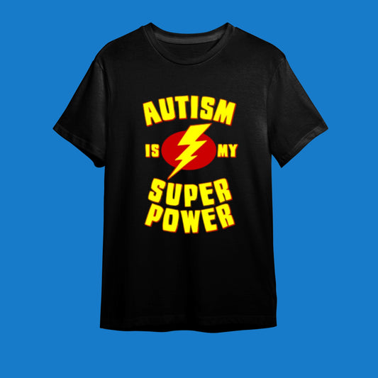"Superpower Surge / Lightning Spectrum Style" Otizm Süper Güç Tişörtü