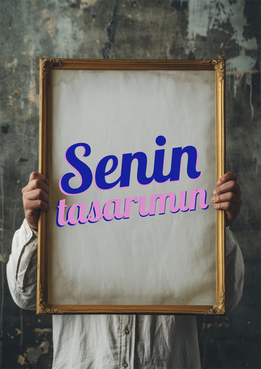 "Bi' TEK SENDE VAR" Kişiye Özel Eşsiz Tasarım Tişörtü
